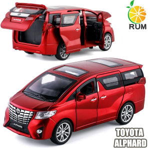 RUM 1:32 Scale TOYOTA ALPHARD Alloy Car Model Sound and Light effect Diecast car Childrens Christmas gifts Boys Gift Collection toys Pull back power