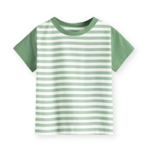 Kaos Strip Keluarga Terbaru Lengan Panjang Lengan Pendek Anak Dewasa Couple Tee Mint