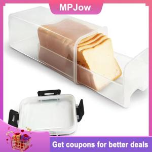 【MPJow】 Bread Storage Box Airtight with Clear Lid for Fresh Sandwich and Loaf Preservation