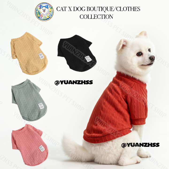 【Yuanzhs Pet】Lucky bear label pet clothes for dog lovely dog sleepwear for  maltese warm and comfortable dog clothes male cat clothes for kitten small 