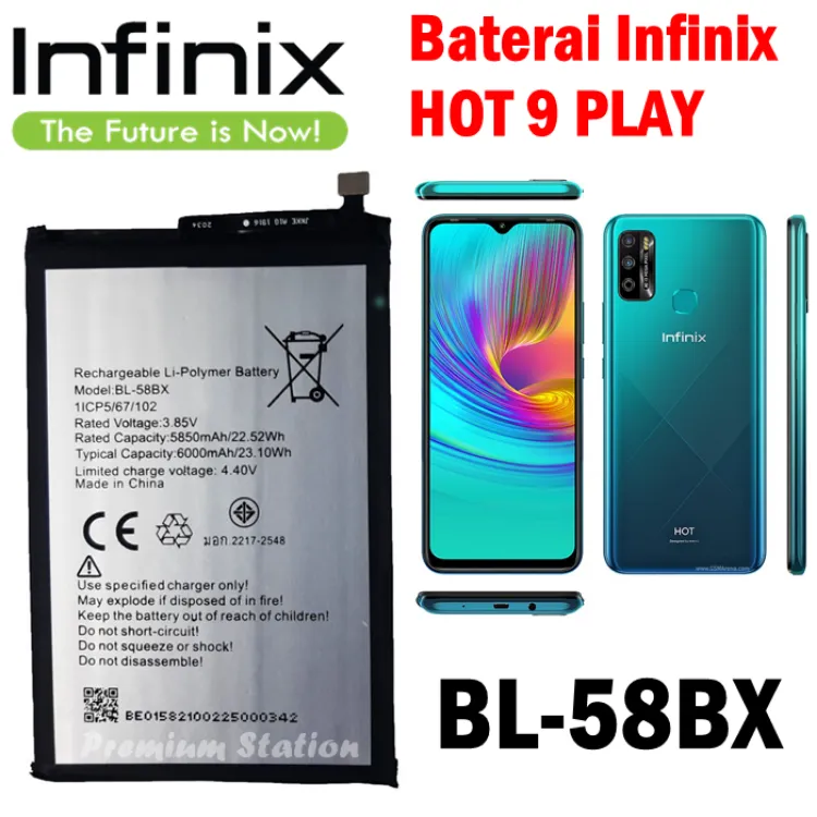 Infinix Battery Batre Baterai BL-58BX Infinix HOT PLAY Original