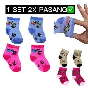 NEWBORN BABY SOCKS/COTTON SOCKS/STOCKING BABY/SARUNG KAKI BABY/1 SET 2X PASANG/PAIR