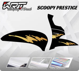 striping Scoopy-Stiker Decal Scoopy Prestige 2021-2024 Simpel Retro Vol 3 (Sudah Terpotong)