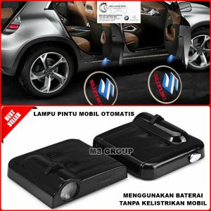 Lampu Pintu Mobil Logo LED SUZUKI Isi 2pcs Variasi Otomatis Proyektor Nyala Saat Pintu Terbuka MS
