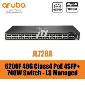 Aruba 6200F 48G Class4 PoE 4SFP+ 740W Switch - L3 Managed (JL728A)