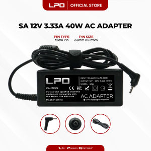 LPO Laptop Charger Adapter 12V 3.33A 40W 2.5mm x 0.7mm  Compatible with Samsung  XE500C13 XE303C12