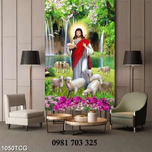 Tranh gạch hiện đại công giáo 3D