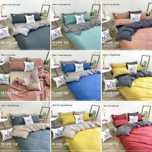 Bộ chăn ga gối cotton tici M2T Bedding - vỏ chăn ga giường và 2 vỏ gối - may chun drap giường đủ kích thước trải nệm 1m 1m2 1m4 1m6 1m8 2m2 - không kèm ruột