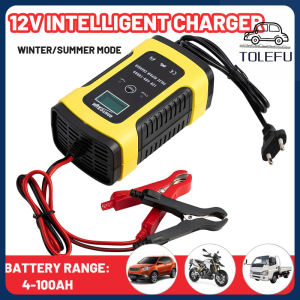 【COD】 Car Battery Charger 12V 5A motorcycle charger Battery charger Lead Acid Battery Porttable Power Chargers Full Intelligent Universal Repair Type Maintainer for Car Motorcycle SUV Lawn Mower SUV