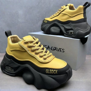 Mens Invisible Height Increasing Elevator Shoes Lace-up Sporty Sneakers Walking Shoes Running Sneakers Platform Sneakers Comfortable Thick-Soled Weight Light for Men Cushion Slip Resistant Work Casual