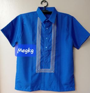 Random Design Polo Barong Short Sleeve Formal Attire