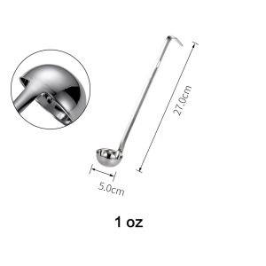 Stainless Steel Long Handle Ounce Spoon Hook Soup Spoon Milk Teap Pearl Porridge Spoon