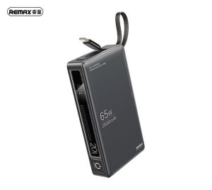 3C Certificate Authentic Remax RPP-87 20000mAh Laptop Charging 65W+22.5W Super Fast Charging Buit-in Cable Power Bank