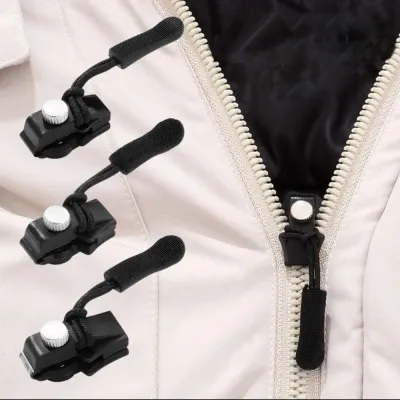 3Pcs Durable Zipper Repair Kit Removable Replacement Bad Buckle Zipper Head DIY Metal Instant Zipper Puller