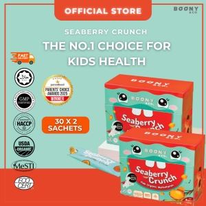 [Bundle of 2] BoonY & Cos Seaberry Crunch Organic & Halal Multivitamin Healthy Kids Supplement [30s x 2]