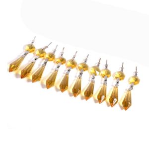 GRACE Gorgeous 10pcs Glass Shiny Hanging Home Decor Prisms Pendant Chandelier Parts Crystal Pendant Crystal Ornament