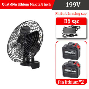 Quạt Tích Điện Pin 5 CellQuạt Makita Để Bàn 2 Cấp Độ Gió Siêu Mát-Bảo hành 5 năm