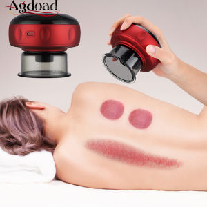 Agdoad Smart Cupping Massager Wireless Gua Sha Heating Vacuum Suction Cups 12 Speed Negative Pressure Magnetic Therapy Body Scraping Massager