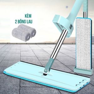 Cây lau nhà tự vắt phẳng thông minh Spin Mop xoay 360 độ - TẶNG KÈM 1 BÔNG LAU