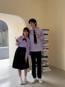 Thai School Uniform Thai Womens Short Sleeve Long Sleeve jk Uniforms shirt jk Uniform Junior High School Student Class Clothes Suit