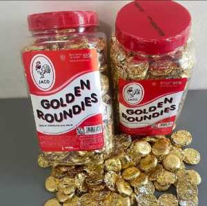 Coklat Coin Roundies 700 gr jar | Coklat koin toples coklat ayam jago roundies golden roundies