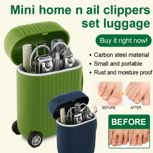 Mini Luggage Nail Clipper Set for All Seasons Universal for Everyone Nail Art Enthusiasts Family Users Adults Portable Multi-Functional Grooming Tool