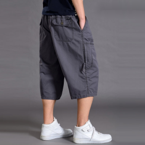60-130KG Plus Size Men Oversize Big Size Trousers Cargo Cropped Shorts㏇0704