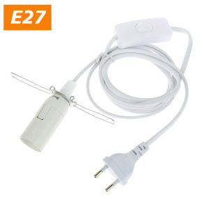 1.8m Power Cord Cable with Dimmer ON OFF Switch Metal Clip EU Plug E27 Lamp Base Hanglamp Holder Socket Plug Cord for Salt Rock Lamp