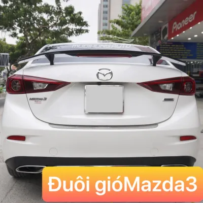 Đuôi gió Mazda 3 2016-2017-2018-2019-2020-2021 dáng thể thao có đèn loại đẹp mộc chưa sơn