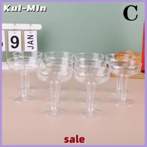 Kui-Min 10ชิ้นถ้วยพลาสติกใสแชมเปญบาร์สำหรับปิ้งแก้วอุปกรณ์ดื่มสำหรับงานเลี้ยงวันเกิดงานแต่งงานงานเทศกาลครบรอบ