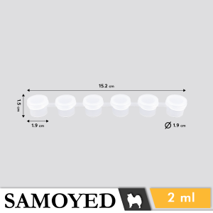 SAMOYED CX-LM6 Tempat / Wadah / Silinder / Kotak Bulat Plastik PP Penyimpanan Kecil Serba Guna Strip / Renteng 6 Pot / Cup / Tube / 2 / 3 / 5 ml / Plastic Storage Cylinder / Round Box (Cat Air / Akrilik)