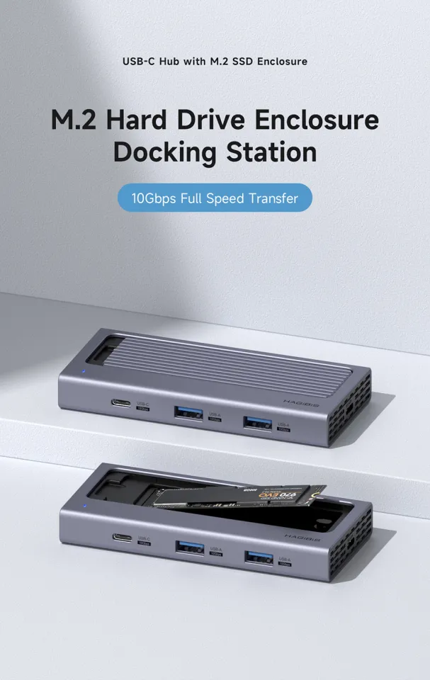 Hagibis SSD Enclosure Compatible With NVME and SATA