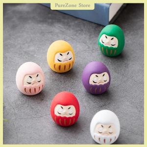 [PureZone] Japanese Daruma Doll Crafts Lucky Charm Fortune Ornament Landscape Home Decor Miniature Accessories Gifts