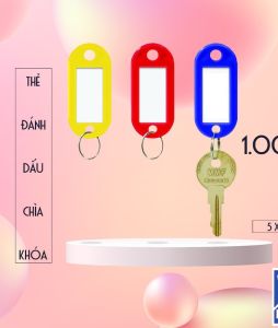 1 Móc khóa thẻ ghi chú hành lý đánh dấu chìa khóa - Thẻ tên name tag ghi thông tin