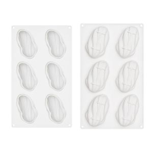 BLESSFUL Flexible Mousse Cake Mold Pistachio-shaped 3D Baking Silicone Mold Portable Non-Stick Jelly Pudding Mold Cake Making
