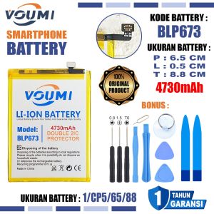 VOUMI BLP673 Baterai Double IC Power high Capacity Oppo A3S A5 A5S A7 A7X A12 A31 2020 Realme 2 C1