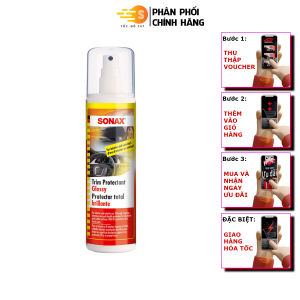 Chai xịt làm sạch và bảo dưỡng nhựa gỗ nội thất xe Sonax 380041 300ml - Tốc độ 247 chống rạn nứt bạc màu chống tia UV dùng trên nhiều chất liệu