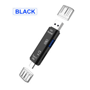 All In 1 OTG Type C /MicroUSB /USB Card Reader TF Memory Card Reader Phone Camera Card Reader 3.1High-speed Universal Android Phone Macbook Laptop Computer Extension Headers