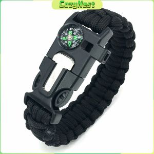 C.N. Outdoor Camping Bracelet With Whistle Flint Fire Starter Nylon Bracelet 3.2m Rope Wild Survival