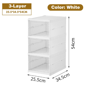 PORMA Transparent Shoe Box Foldable Installation-Free Shoebox Organizer Plastic Shoe Box Multifunctional Storage