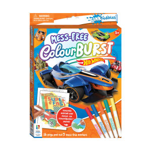 Hot Wheels ColourBurst Colouring Pad Gift Set (Box Set) With 5 Marker Pens For Kids