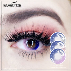 Eyeshare Softlens 1Sepasang/2PCS SEATTLE Gray Brown Big Eyes Warna Lensa Kontak Softlen Soflens 14.5 normal Softlens mata