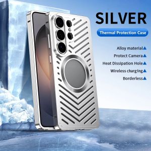 for Samsung Galaxy S26 S24 S25 Ultra Rapid Cooling phone case Magnetic Magsafe Cool Design ultra-thin Aluminum Alloy Shell.