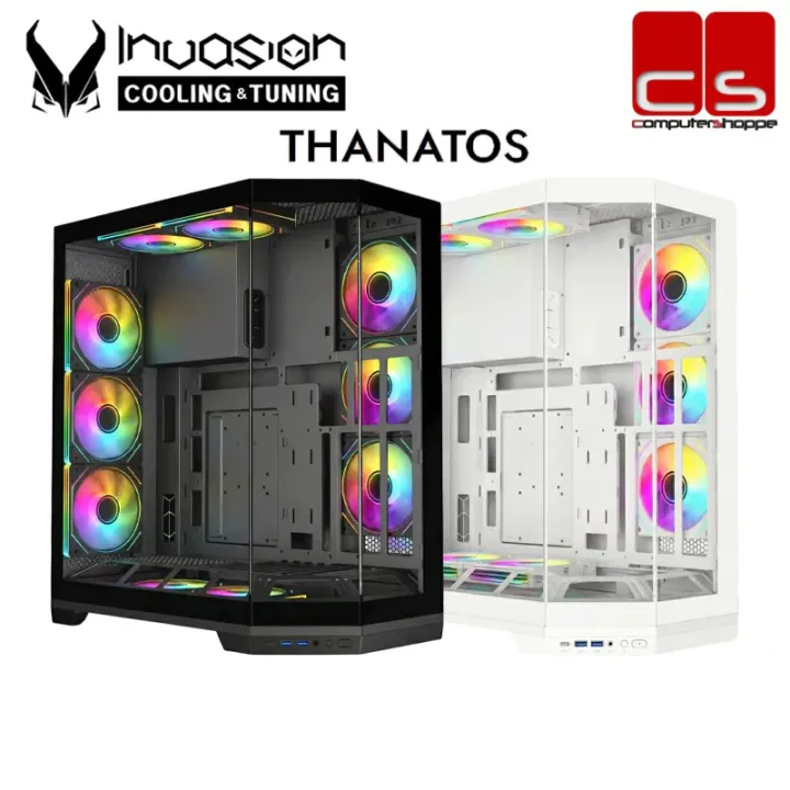 Invasion THANATOS ATX Mid-Tower PC CASE (Black / White)
