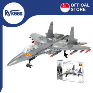 RYKEES Bricks Airplane Military Air-Force building Blocks Helicopter / Fighter Plane building set / Aircraft (up 400 Pieces)