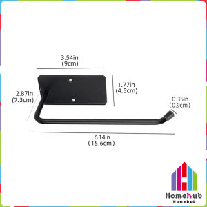 HB Toilet Paper Rack Towel Holder Kitchen Self-adhesive Hook Multifunctional Storage Rack 1Pc