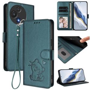 Cute Cat Leather Flip Wallet Phone Case For TCL 60 5G 60R 60 SE Nxtpaper 502 503 50 Pro Nxtpaper 40 XL 50 LE 5G 30 XL 605 60 SE Card Slots Wrist Strap Cover Bag