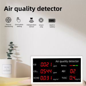 New W17 High Quality Multifunction 5 in 1 CO/CO2/HCHO/AQI/TVOC Air Quality Monitor Indoor Gas Detector