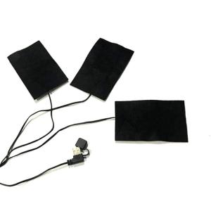 Electric Heating Pad Washable Heating Film for Outdoor Winter Warm Clothes for Jacket Vest Pain Relief Portable USB Char