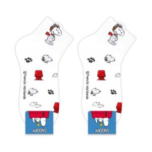 "Fly High with Snoopy" PEANUTS Women Snoopy Pilot Ankle Socks.